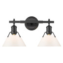 Bathroom Fixtures Two Lights by Golden ( 62 | 3306-BA2 BLK-OP Orwell ) 