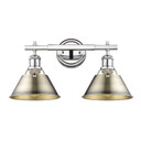 Bathroom Fixtures Two Lights by Golden ( 62 | 3306-BA2 CH-AB Orwell ) 