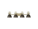 Bathroom Fixtures Four Lights by Golden ( 62 | 3602-BA4 AB-RBZ Duncan ) 