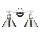 Bathroom Fixtures Two Lights by Golden ( 62 | 3306-BA2 CH-CH Orwell ) 