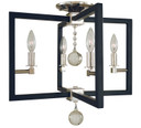 Semi-Flush Mts. Cage by Framburg ( 8 | 5363 PN/MBLACK Minimalist Elegant ) 