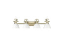 Bathroom Fixtures Four Lights by Golden ( 62 | 3602-BA4 AB-WHT Duncan ) 