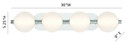 Bathroom Fixtures Four Lights by Eurofase ( 40 | 47194-021 Palmas ) 