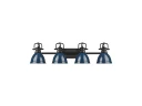 Bathroom Fixtures Four Lights by Golden ( 62 | 3602-BA4 BLK-NVY Duncan ) 