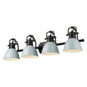 Bathroom Fixtures Four Lights by Golden ( 62 | 3602-BA4 BLK-SF Duncan ) 