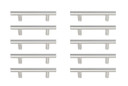 Specialty Items Cabinet Hardware by Elegant Lighting ( 173 | PL400-3-NK-10PK Quinn ) 