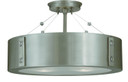 Semi-Flush Mts. Drum Shade by Framburg ( 8 | 5390 SP/PN Oracle ) 