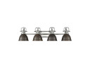 Bathroom Fixtures Four Lights by Golden ( 62 | 3602-BA4 CH-RBZ Duncan ) 