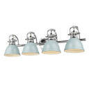 Bathroom Fixtures Four Lights by Golden ( 62 | 3602-BA4 CH-SF Duncan ) 
