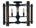 Semi-Flush Mts. Cage by Framburg ( 8 | 5401 MBLACK Modern Farmhouse ) 