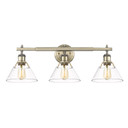 Bathroom Fixtures Three Lights by Golden ( 62 | 3306-BA3 AB-CLR Orwell ) 