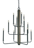 Mid. Chandeliers Candle by Framburg ( 8 | 5412 MBLACK Loft ) 