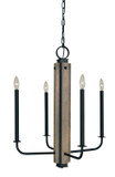Mid. Chandeliers Candle by Framburg ( 8 | 5414 MBLACK Loft ) 