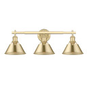 Bathroom Fixtures Three Lights by Golden ( 62 | 3306-BA3 BCB-BCB Orwell ) 
