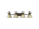Bathroom Fixtures Four Lights by Golden ( 62 | 3602-BA4 RBZ-AB Duncan ) 