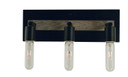 Bathroom Fixtures Three Lights by Framburg ( 8 | 5438 MBLACK Loft ) 