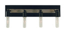 Bathroom Fixtures Four Lights by Framburg ( 8 | 5439 MBLACK Loft ) 
