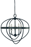 Mid. Chandeliers Sphere by Framburg ( 8 | L1150 MBLACK Elizabeth ) 