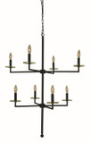 Large Chandeliers Candle by Framburg ( 8 | 5458 MBLACK Muse ) 