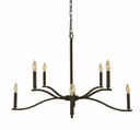 Mid. Chandeliers Candle by Framburg ( 8 | L1190 IRON Bridgeport ) 