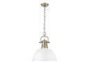 Pendants Metal Shade by Golden ( 62 | 3602-L AB-WHT Duncan ) 