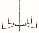 Large Chandeliers Candle by Framburg ( 8 | L1192 IRON Bridgeport ) 
