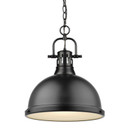 Pendants Metal Shade by Golden ( 62 | 3602-L BLK-BLK Duncan ) 