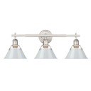 Bathroom Fixtures Three Lights by Golden ( 62 | 3306-BA3 PW-DB Orwell ) 