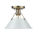 Flush Mounts Metal Shade by Golden ( 62 | 3306-FM AB-DB Orwell ) 