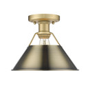 Flush Mounts Metal Shade by Golden ( 62 | 3306-FM BCB-AB Orwell ) 
