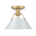 Flush Mounts Metal Shade by Golden ( 62 | 3306-FM BCB-DB Orwell ) 