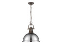 Pendants Metal Shade by Golden ( 62 | 3602-L RBZ-CH Duncan ) 