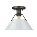 Flush Mounts Metal Shade by Golden ( 62 | 3306-FM BLK-DB Orwell ) 