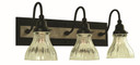 Bathroom Fixtures Three Lights by Framburg ( 8 | 5613 MBLACK/BN Houghton ) 