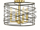 Semi-Flush Mts. Candle by Framburg ( 8 | 5617 BR/MBLACK Boca ) 