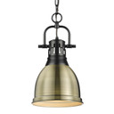 Mini Pendants Metal Shade by Golden ( 62 | 3602-S BLK-AB Duncan ) 