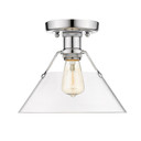 Flush Mounts Glass Down by Golden ( 62 | 3306-FM CH-CLR Orwell ) 