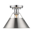 Flush Mounts Metal Shade by Golden ( 62 | 3306-FM CH-PW Orwell ) 