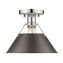 Semi-Flush Mts. Glass Down by Golden ( 62 | 3306-FM CH-RBZ Orwell ) 