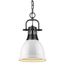Mini Pendants Metal Shade by Golden ( 62 | 3602-S BLK-WH Duncan ) 