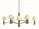 Large Chandeliers Candle by Framburg ( 8 | 5638 AB/MBLACK Hampton ) 