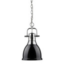 Mini Pendants Metal Shade by Golden ( 62 | 3602-S CH-BK Duncan ) 