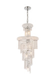 Mid. Chandeliers Glass Down by Elegant Lighting ( 173 | V1800SR16C/RC Spiral ) 