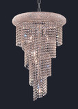 Mini Chandeliers Glass Shade by Elegant Lighting ( 173 | V1801SR16C/RC Spiral ) 