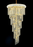 Large Chandeliers Glass Shade by Elegant Lighting ( 173 | V1801SR22G/RC Spiral ) 