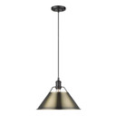 Pendants Metal Shade by Golden ( 62 | 3306-L BLK-AB Orwell ) 