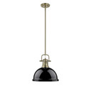 Pendants Metal Shade by Golden ( 62 | 3604-L AB-BK Duncan ) 