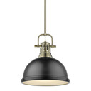 Pendants Metal Shade by Golden ( 62 | 3604-L AB-BLK Duncan ) 