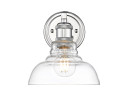 Sconces Single Glass by Golden ( 62 | 0305-BA1 CH-CLR Carver ) 