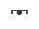 Bathroom Fixtures Two Lights by Golden ( 62 | 0305-BA2 BLK-VMG Carver ) 